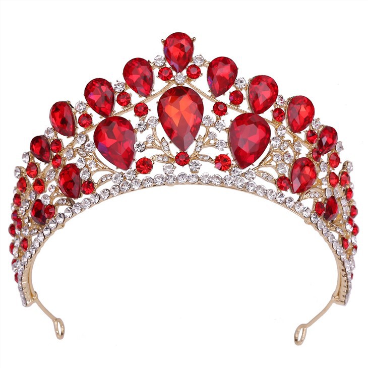 Nyt Design Grøn Krystal Krone Tiara Stock Tiara Og Kroner Blå Til Engros