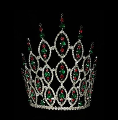 8 tommer stor farverig krone