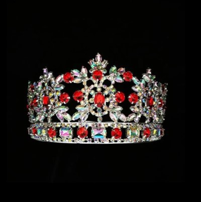 Ruby AB Coloured Diamond Round Crown