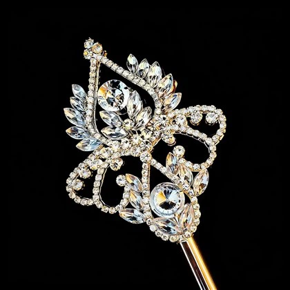 Snefnug Scepter Festspil Krystal Dronning Rhinsten Scepter